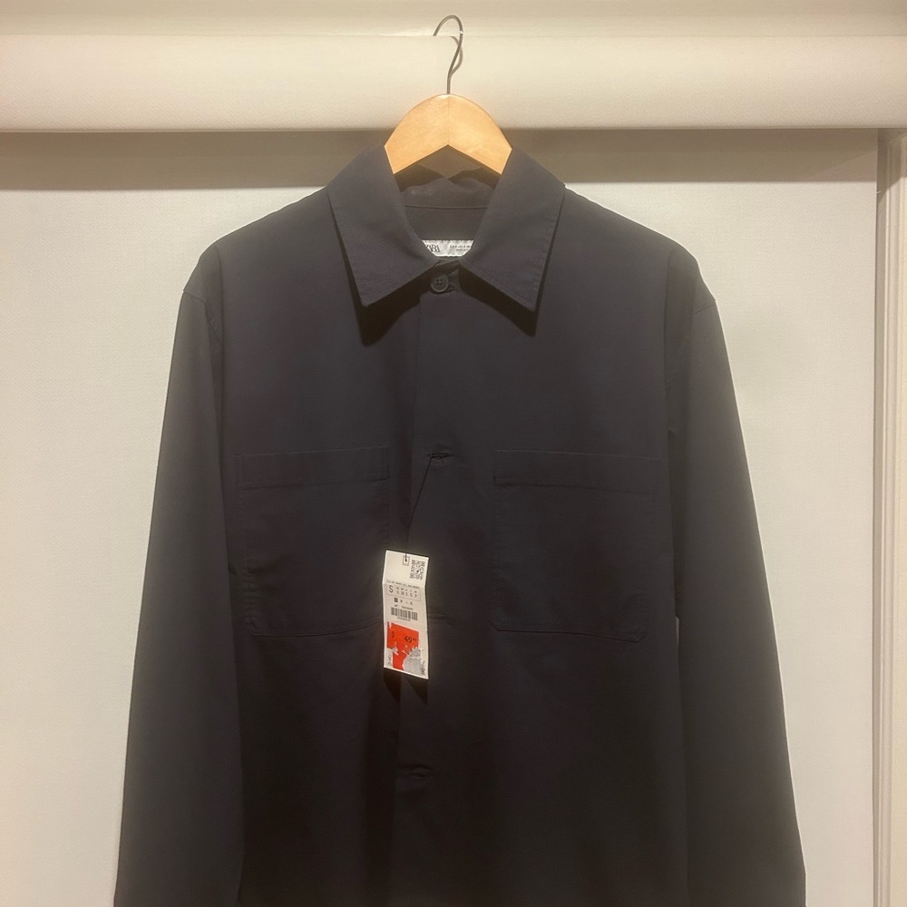 Men's Zara Dark Blue Workwear Jacket - Unbranded
